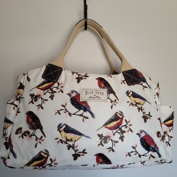 LESSER & PAVEY UK "Bird Song" Laminated Cotton Canvas Ladies Tote Bag - Picture 13 of 13